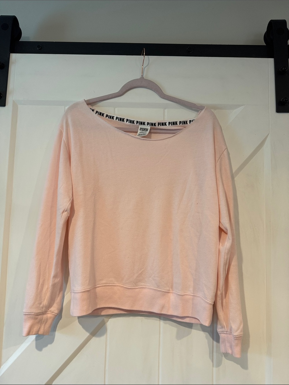 PINK Victoria's Secret Pale Pink Scoop Neck Sweatshirt